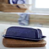 Abbey Blue Rectangular Butter dish