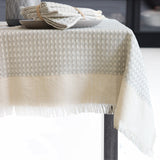 Jumbo Waffle Fringe Table Cloth