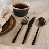 Vela Black Polished 5pc Place Setting