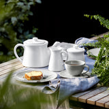 Friso White Sugar Bowl w/Lid
