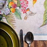 Pesciflora Linen Tablecloth