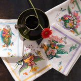 Pesciflora Set of 4 Linen Napkins