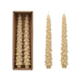 Unscented Tree Shaped Taper Candles- Eggnog