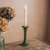 Ceramic Green Palm Tree Candle Holder