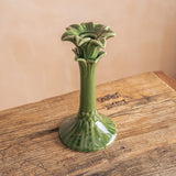 Ceramic Green Palm Tree Candle Holder