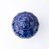 Navy Textured Ginger Jar