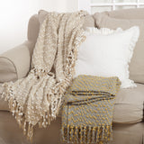Petite Pompon Design Throw | Vanilla