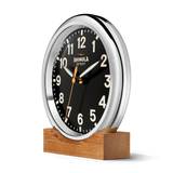 14" Runwell Clock | Chrome/Black