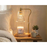 Candle Warmer Lamp | Fluted Amber Glass