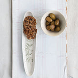 Oval Debossed Stoneware Tray