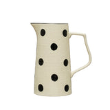 Hand-Painted Stoneware Pitcher