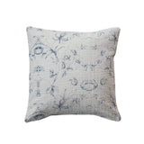 Square Floral Cotton & Linen Printed Pillow