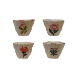 Stoneware Cup/Bowl with Flower