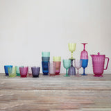Round Acrylic Footed Drinking Glass