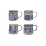 Stoneware Mug with Tile Pattern