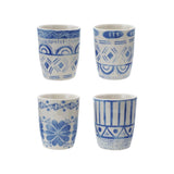 Stoneware Cup with Tile Pattern