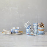 Stoneware Cup with Tile Pattern