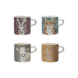 Stoneware Mug with Pattern