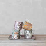Stoneware Mug with Pattern