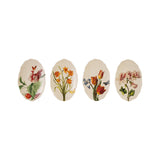 Stoneware Scalloped Plate with Flowers