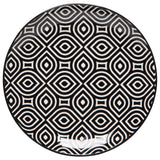 White Geo Stamped Appetizer Plate