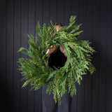 Norfolk & Cypress Mixed Real Touch Wreath