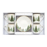 Festive Trees Espresso Cup & Saucer| Set of 4