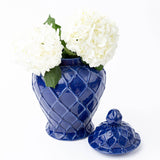 Navy Textured Ginger Jar