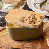 Tawny Owl Sage Green Butter Dish