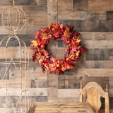 Fall Leaf and Pomegranate Berry Wreath | 26 Inch