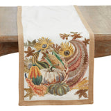 Embroidered Cornucopia Table Runner