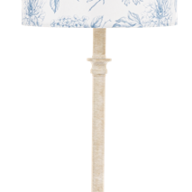 Blue Floral Toile & Stripe Buffet Lamp
