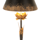 Distressed Black Flower Lamp - 60W Max.