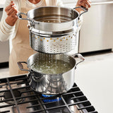 Simply Strain; Stainless Steel Multipot with Insert