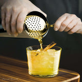 Stainless Steel Julep Strainer with Brass Finish
