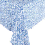 Reversible Kantha Table Cover in Blue & White Pagoda Toile