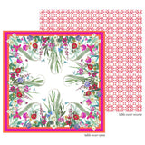 La Dolce Vita Kantha Quilt Fuchsia & Orange Table Covers - 1 Table Cover