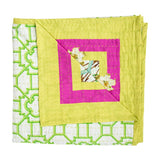 La Dolce Vita Kantha Quilt Sage & Lavender Table Covers - 1 Table Cover