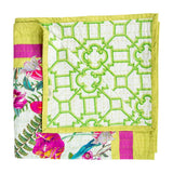 La Dolce Vita Kantha Quilt Sage & Lavender Table Covers - 1 Table Cover
