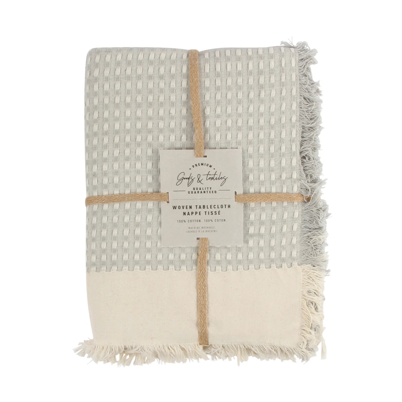 Jumbo Waffle Fringe Table Cloth