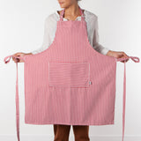 Narrow Red Stripe Chef Apron