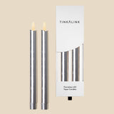 Moonrise Flameless LED Wax Candles - Metalic Silver