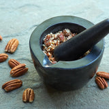 Black Marble Mortar and Pestle