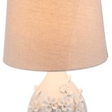 Flower Table Lamp - Ivory 60W Max