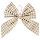 Gingham Taupe Napkin Ring