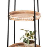 Round Four Tier Beaded Shelf
