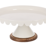 White Scallop Pedestal Stand