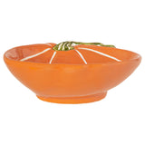 Orange and White Pumpkin Dolomite Bowl Small Fall Autumn