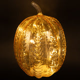 Apple Cider Wheat Embossed Glass Pumpkin