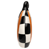 Halloween Check Ceramic Pumpkin